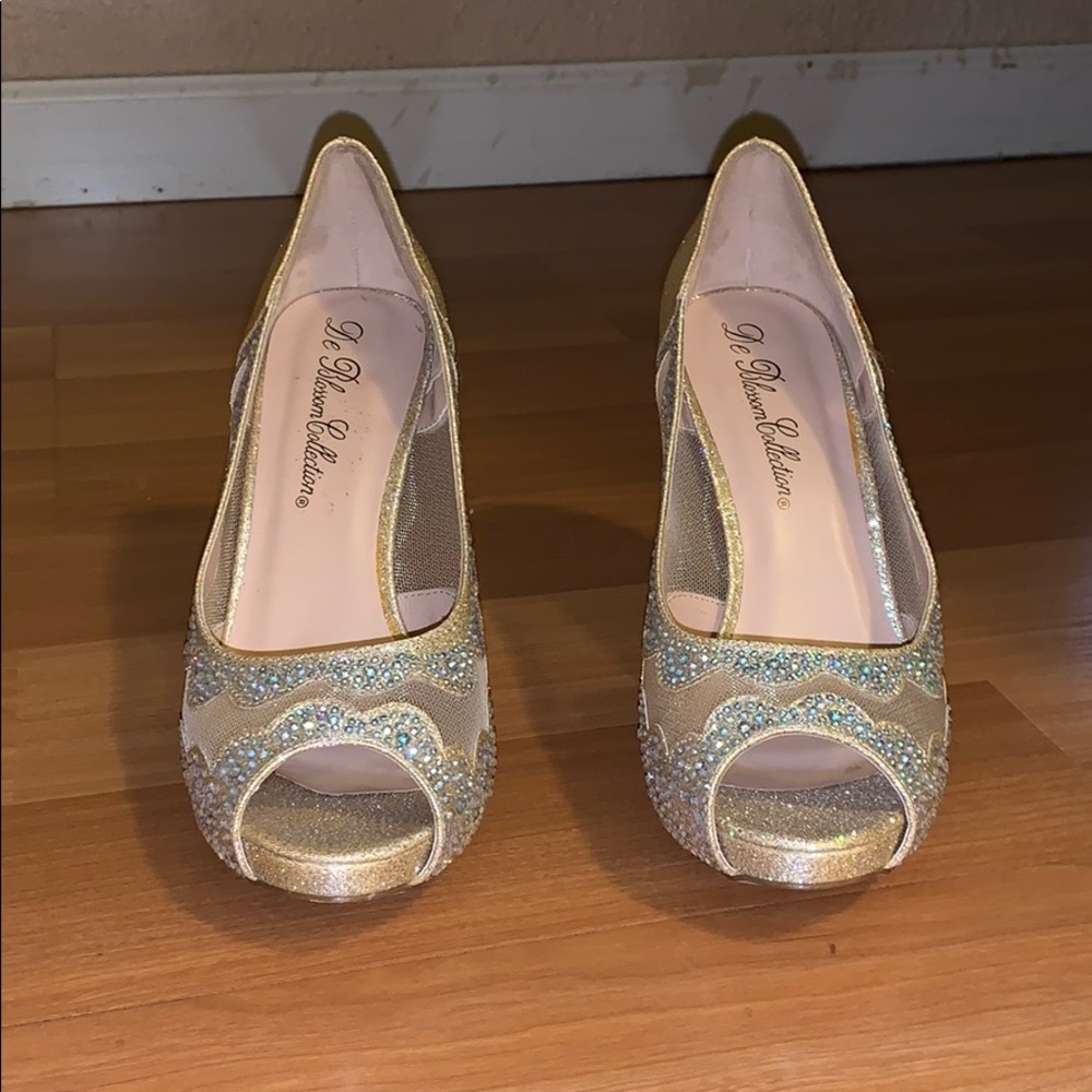 pink sequin heels size 8